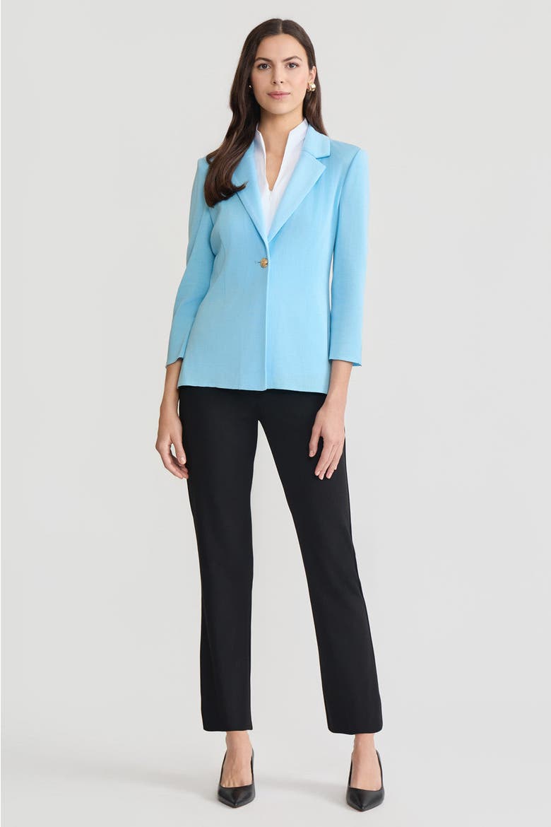 Tailored Single-Button Knit Jacket, Alternate, color, Serene