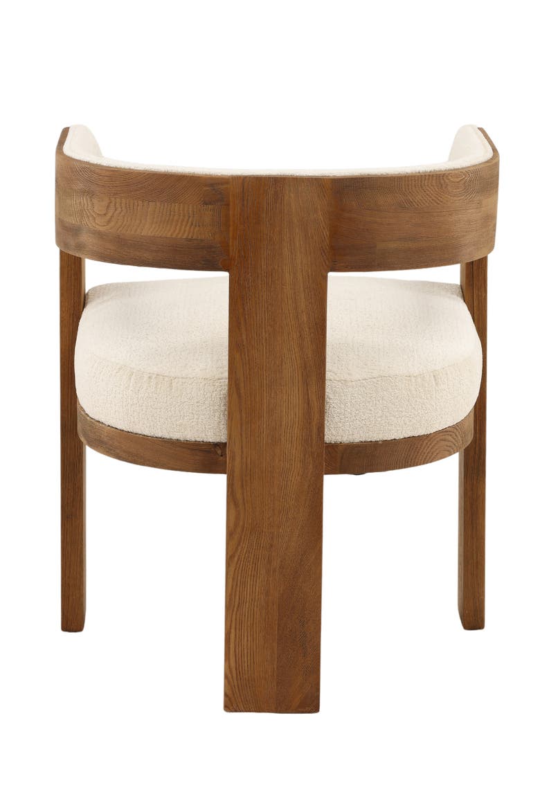 Nolan Chenille Upholstered Dining Chair with Ash Wood Frame, Alternate, color, Cream