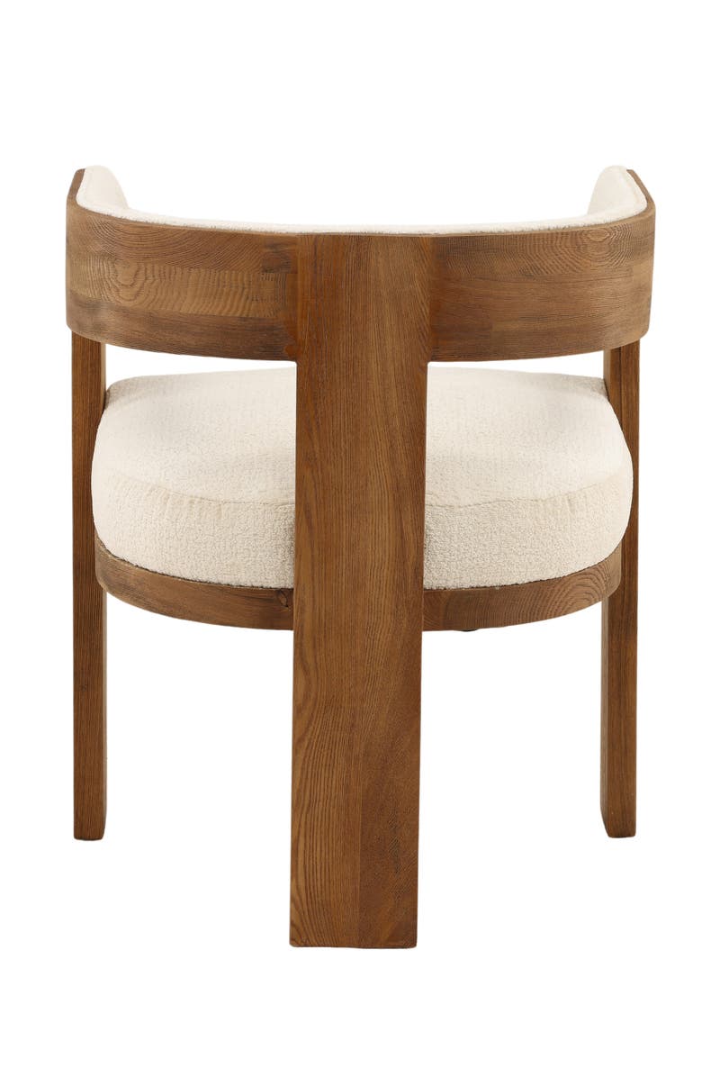 Dovetail Furniture Nolan Chenille Upholstered Dining Chair with Ash Wood Frame, Alternate, color, Cream