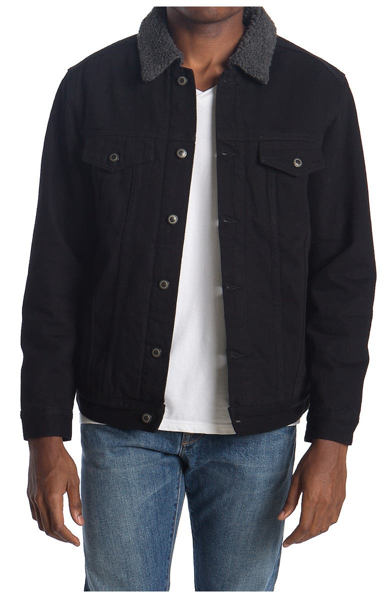 Coastaoro Corduroy & Faux Shearling Trucker Jacket, Alternate, color,