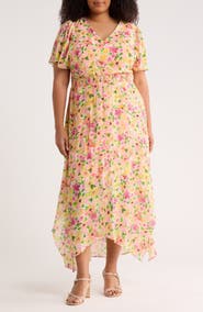 CeCe Smocked Waist Maxi Dress