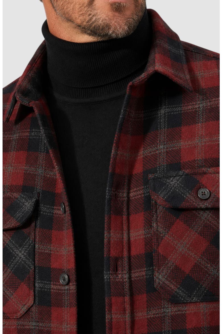 Stonecreek Plaid Overshirt, Alternate, color, BURGUNDY
