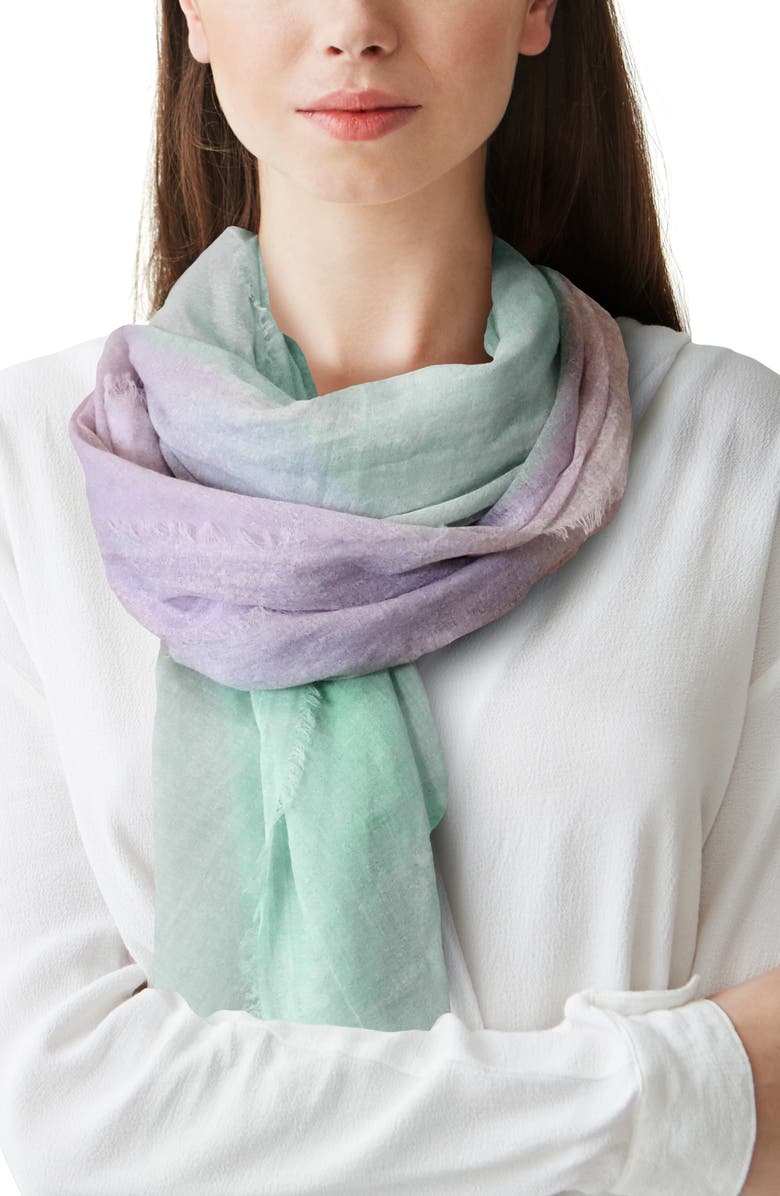 Nicoletta Rosi Hand Painted Fringe Scarf, Main, color,