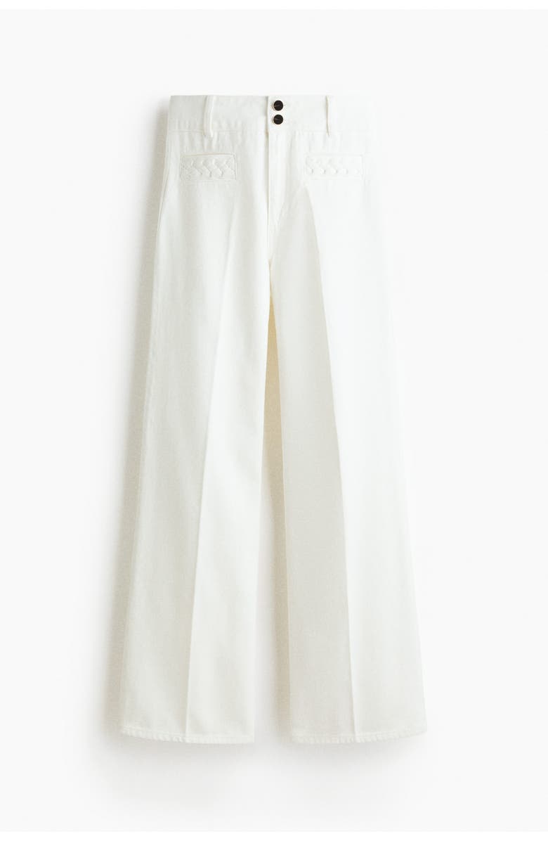H&M Wide High Jeans, Main, color, White