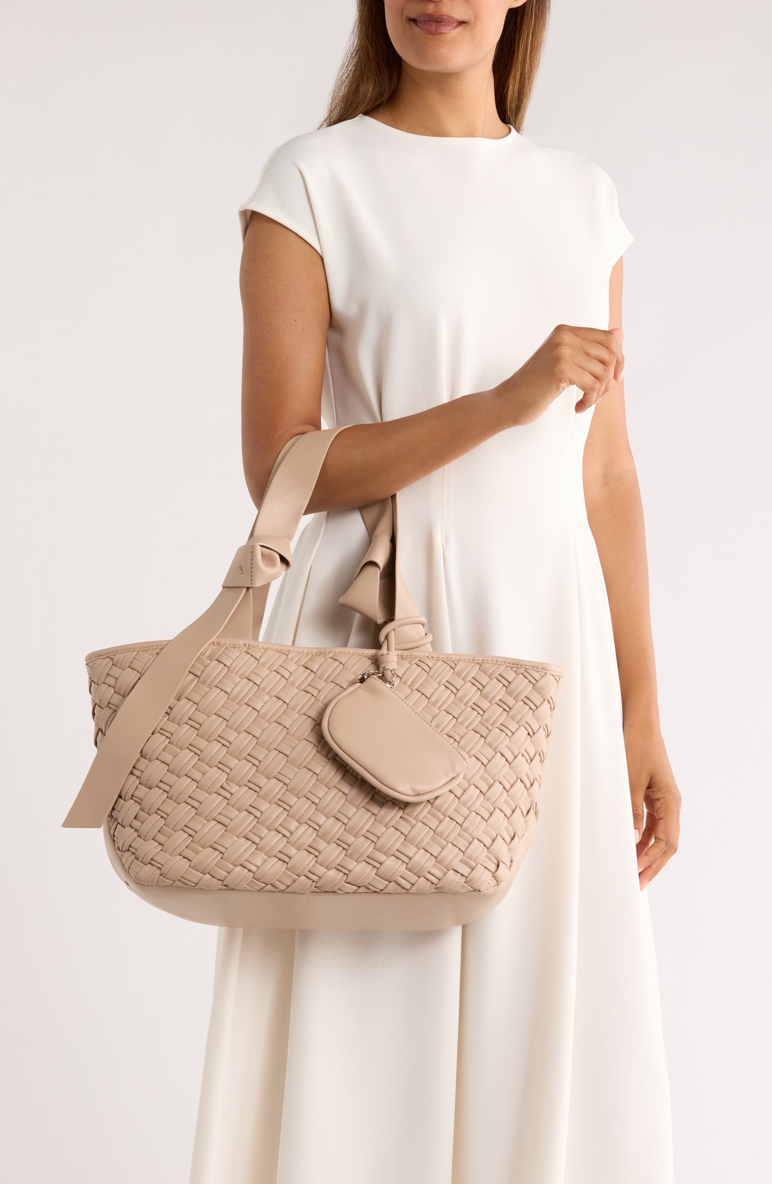 Steve Madden Bmiro Woven Tote Bag, Alternate, color, Stone