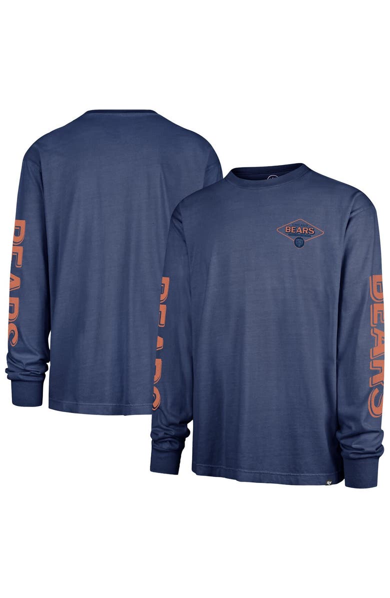 '47 Men's '47 Navy Chicago Bears Cairn Ravine Foundation Long Sleeve T-Shirt, Main, color,