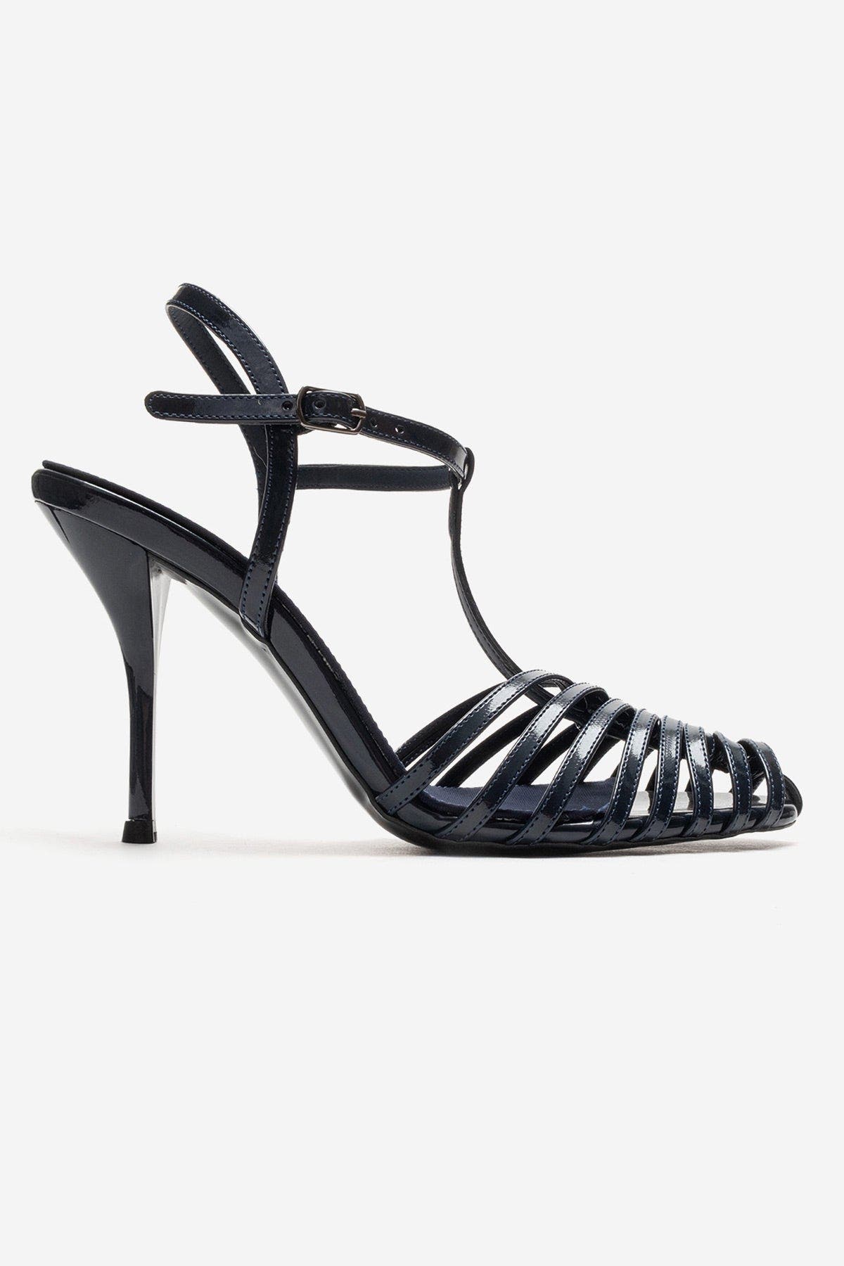 Pasion Stiletto Pump, Alternate, color, Navy Patent
