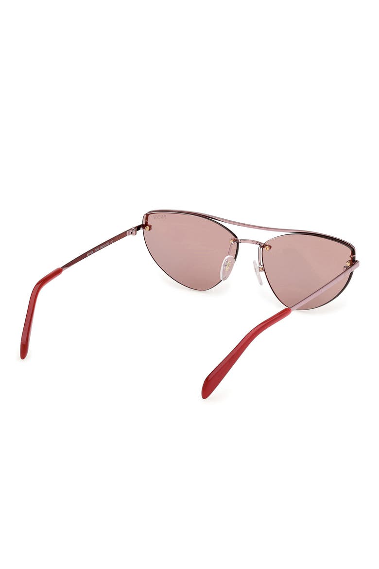 59mm Cat Eye Sunglasses, Alternate, color, SHINY PINK / BORDEAUX MIRROR