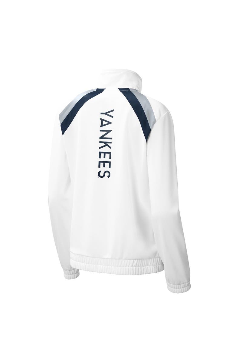 G-III 4HER BY CARL BANKS Women's G-III 4Her by Carl Banks White New York Yankees Red Flag Full-Zip Track Jacket, Alternate, color, White