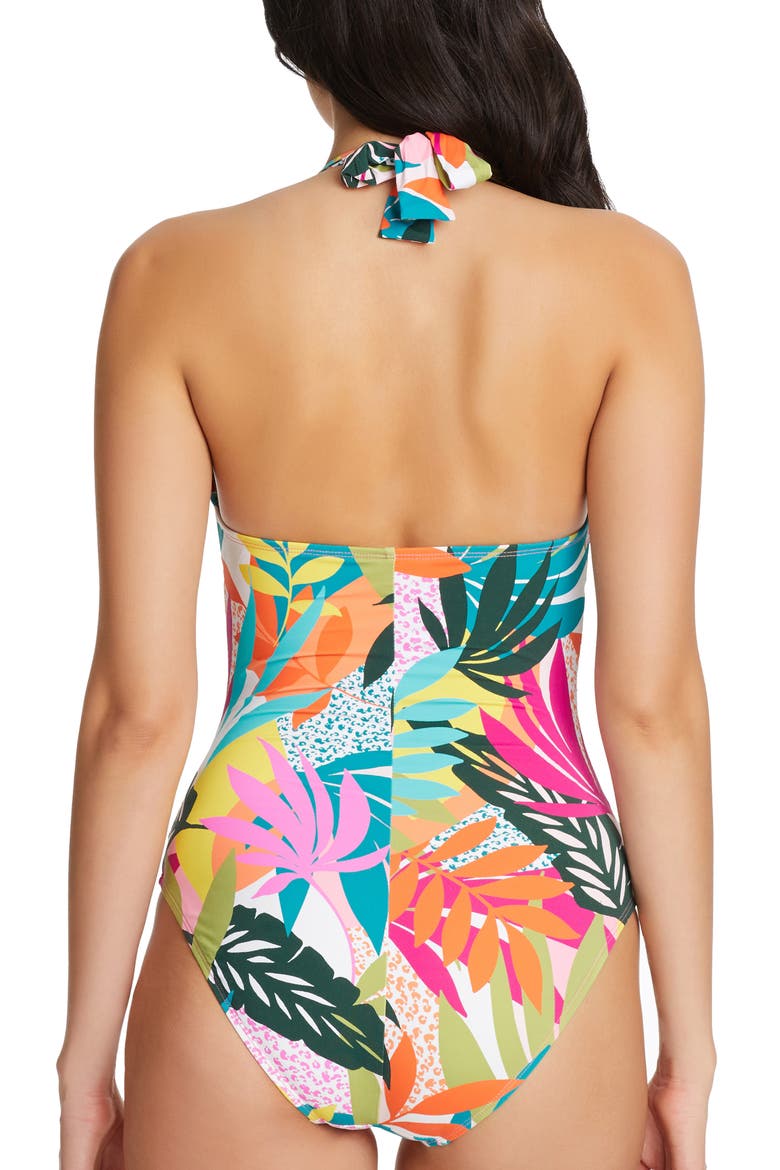 Wild at Heart Halter One-Piece Swimsuit, Alternate, color, MULTI
