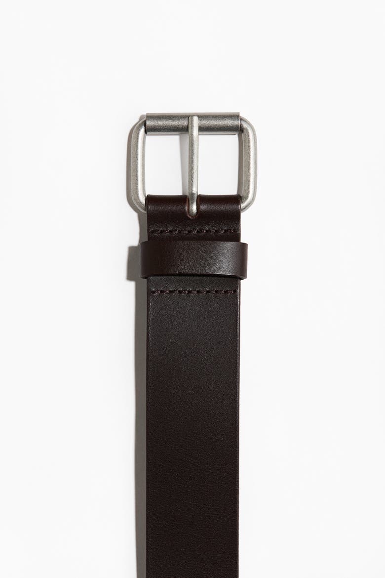 Leather Belt, Alternate, color, Dark brown