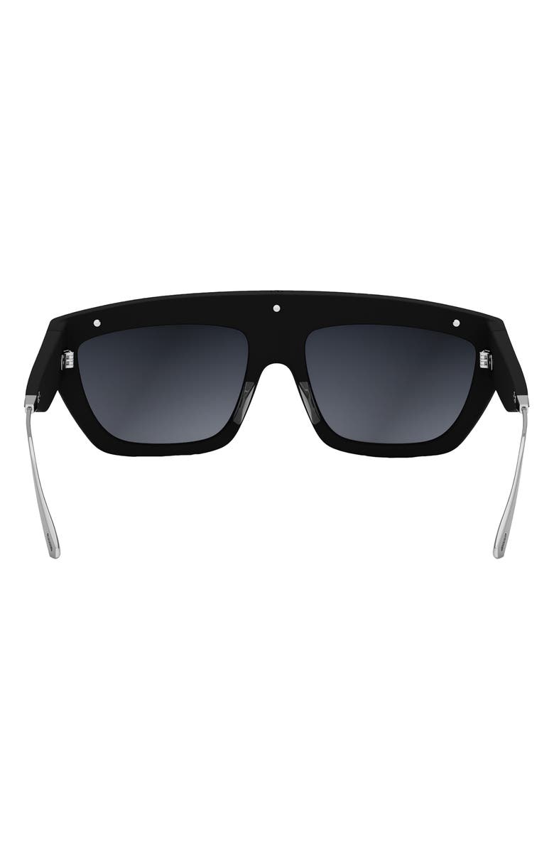DIOR 'DiorClub M7U Mask Sunglasses, Alternate, color, Matte Black / Smoke Mirror