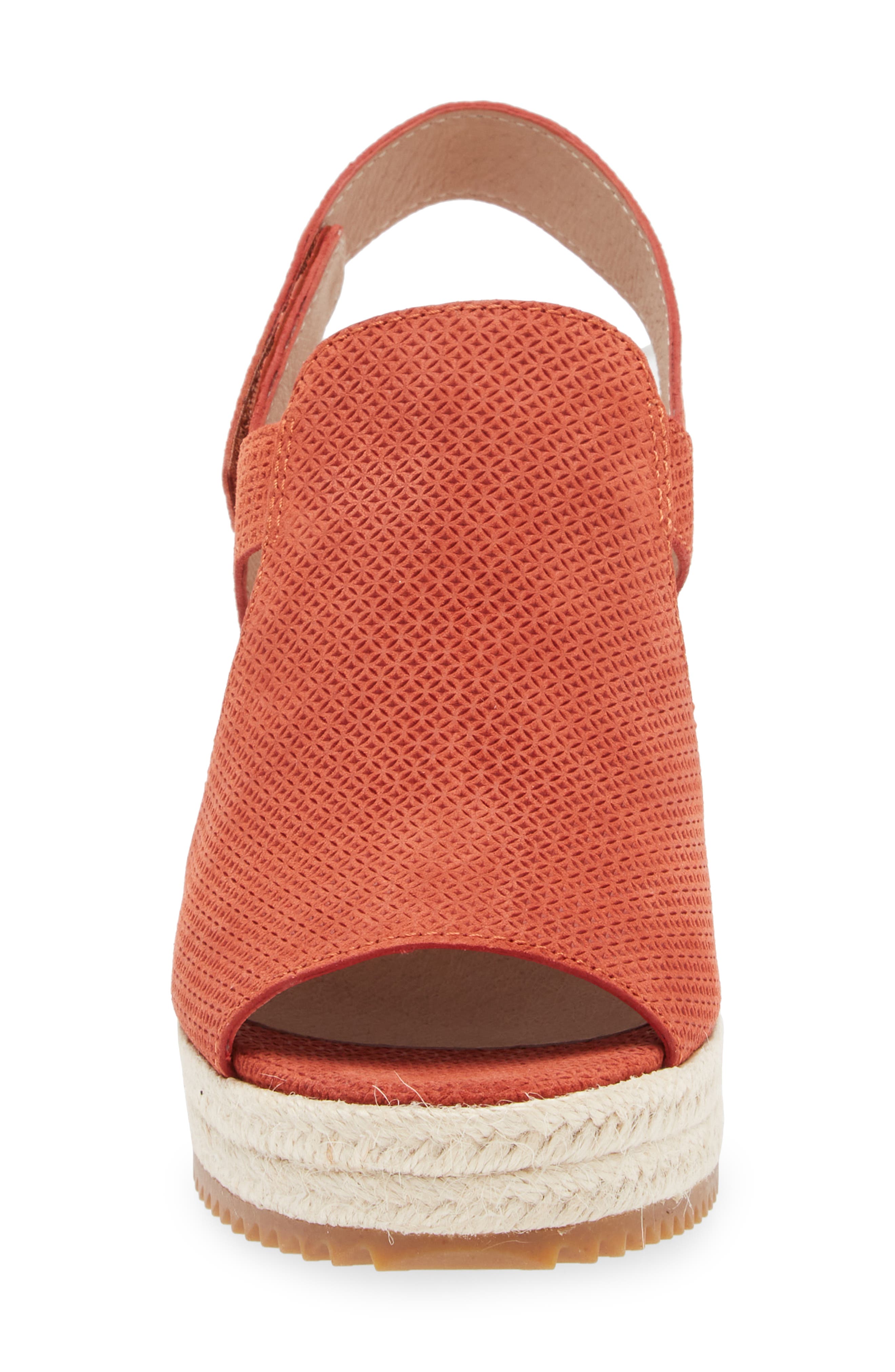 Wilda Slingback Espadrille Platform Wedge Sandal, Alternate, color, CHILI