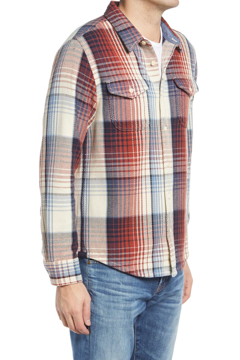 Blanket Cotton Twill Button-Up Shirt, Alternate, color, HENNA ROGUE PLAID