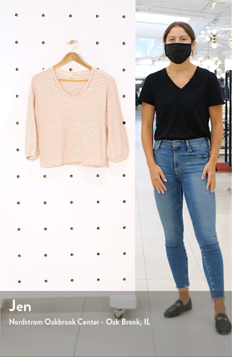 V-Neck Bubble-Sleeve Sweatshirt, sales video thumbnail