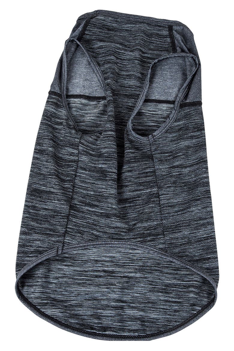 Pet Life® ACTIVE Aero-Pawlse Heathered Tank Top - Large, Alternate, color, BLACK/BLACK