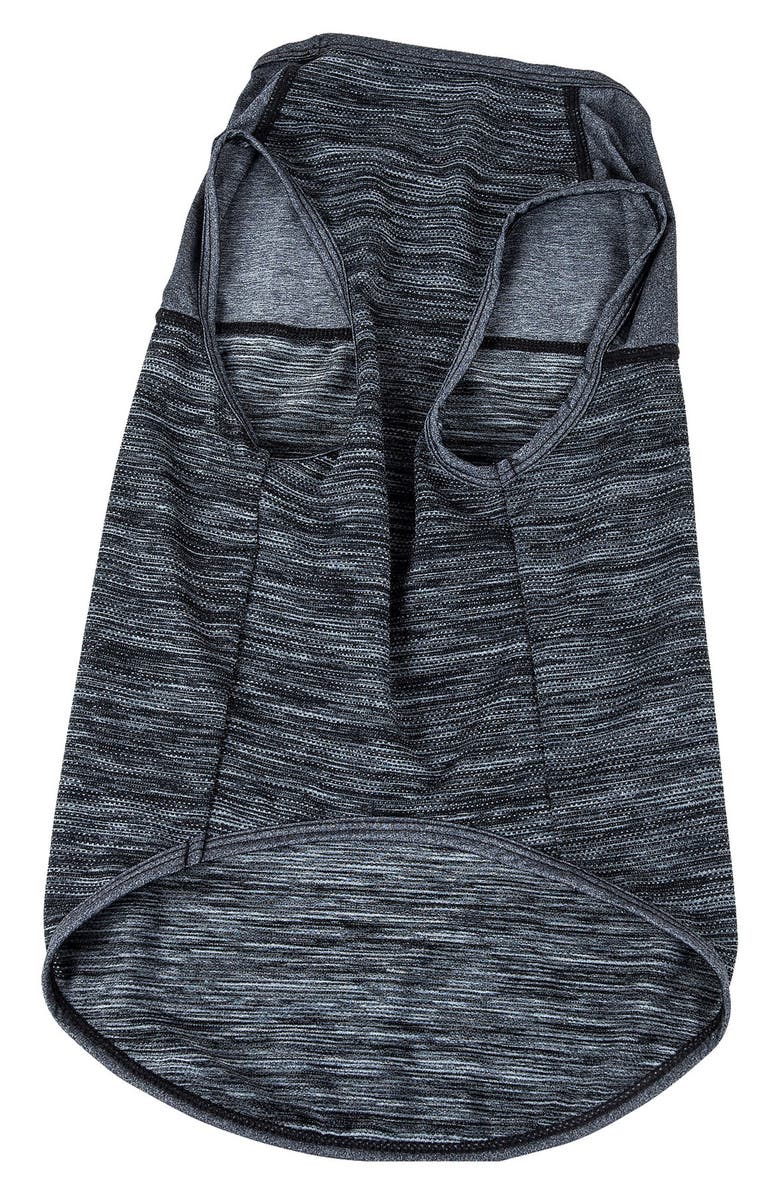 PET LIFE <sup>®</sup> ACTIVE Aero-Pawlse Heathered Tank Top - Large, Alternate, color, Black/Black