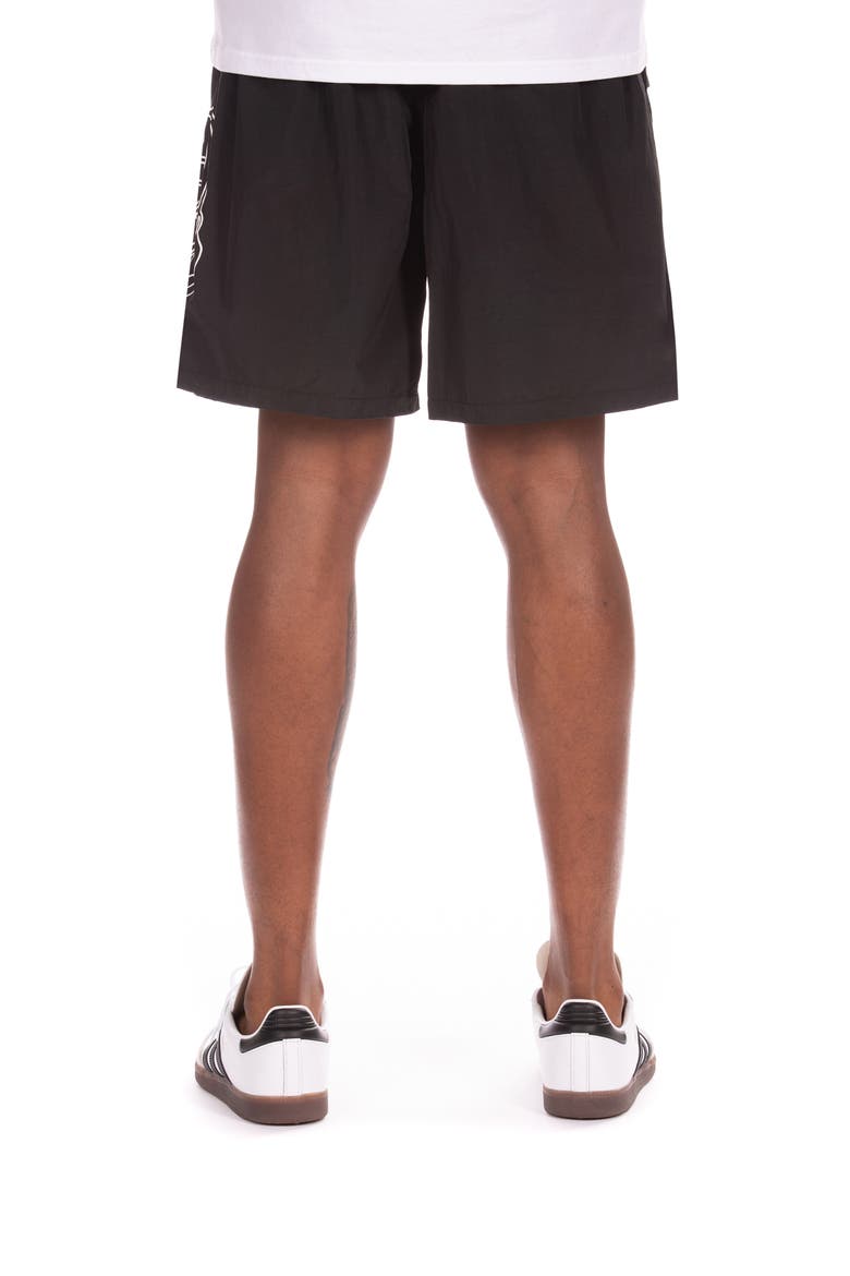 BB Helmet Nylon Drawstring Shorts, Alternate, color, BLACK