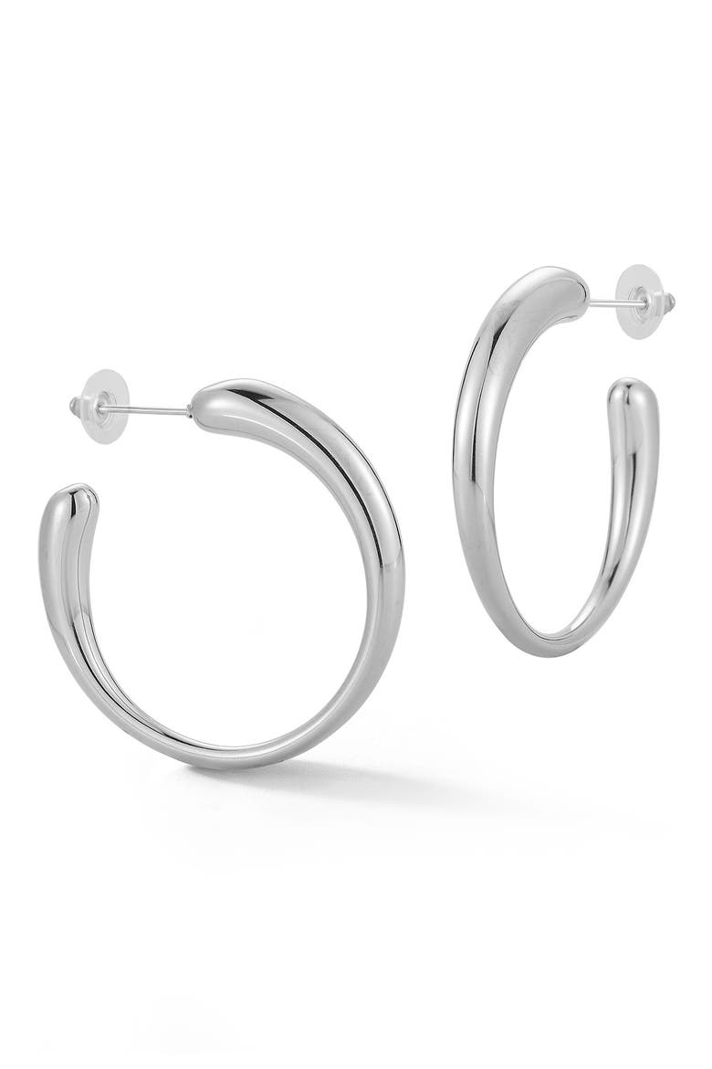 Statement Hoop Earrings, Main, color, SILVER