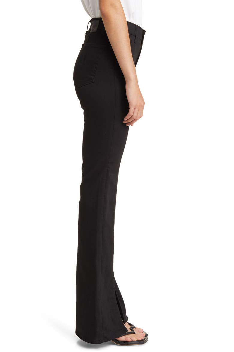 Anisten High Waist Slit Hem Seamed Stretch Flare Jeans, Alternate, color, MUREAU