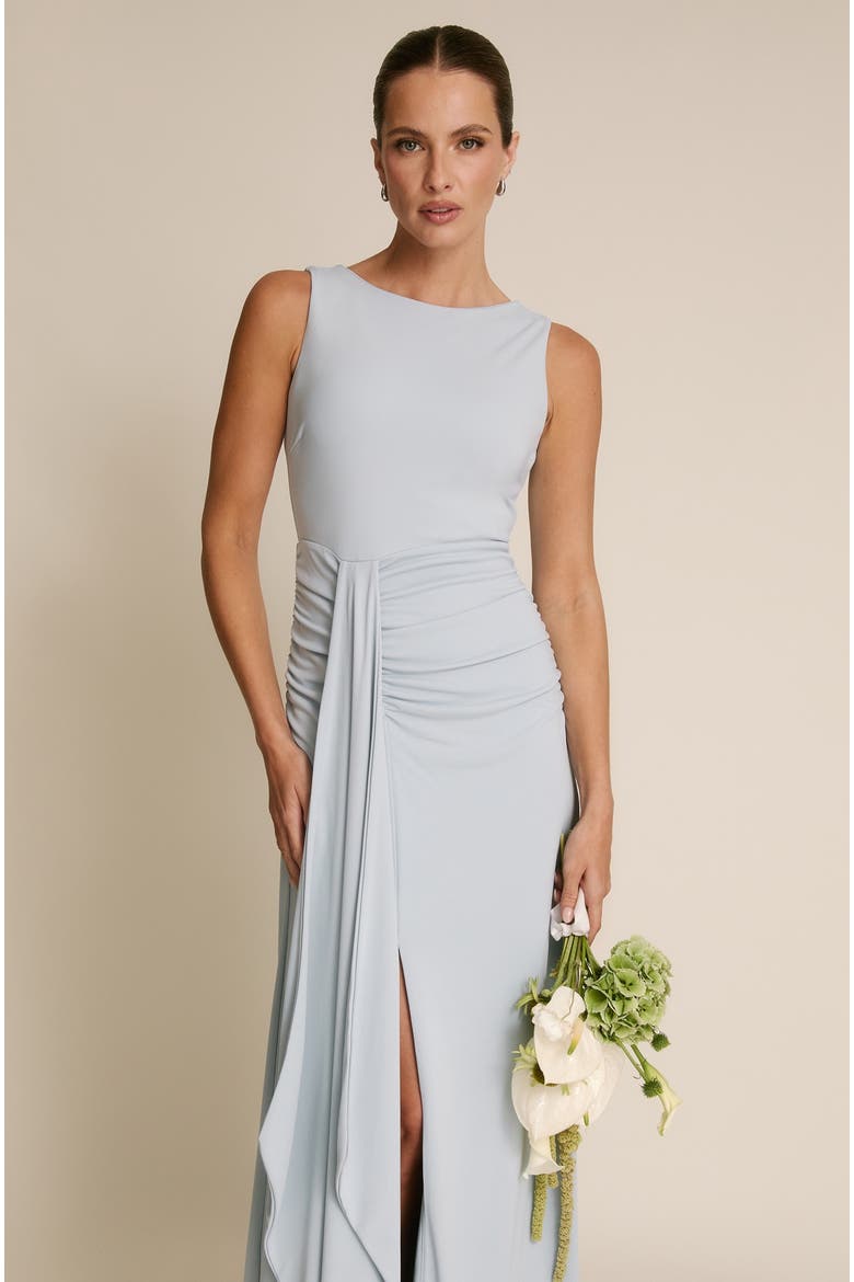 Drape Gathered Sleeveless Stretch, Alternate, color, Pale Blue