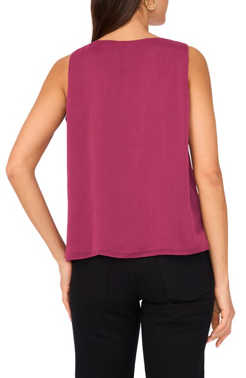 Vince Camuto Ruffled Front Sleeveless Blouse In Pink