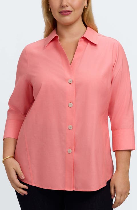 Paityn Non-Iron Button-Up Shirt (Plus)