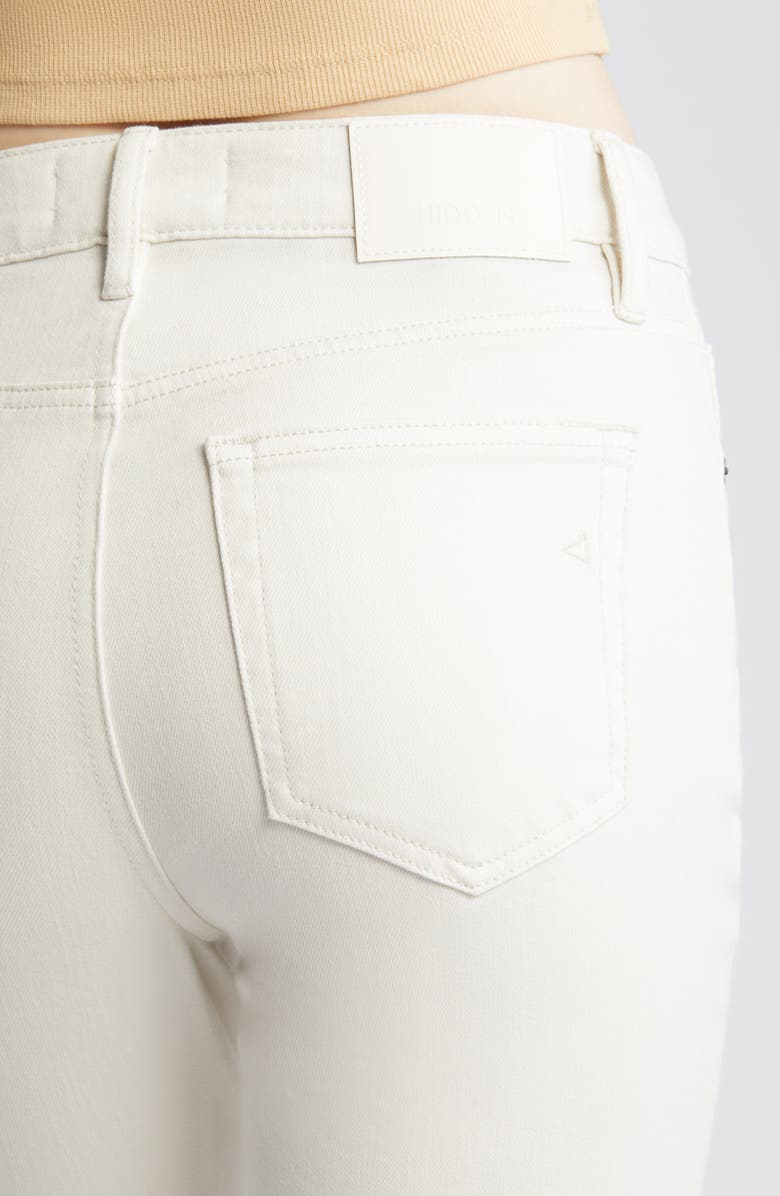 HIDDEN JEANS Sea Salt Clean Cut High Waist Flare Jeans, Alternate, color, White