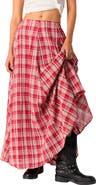Free People Ives Plaid Maxi Skirt