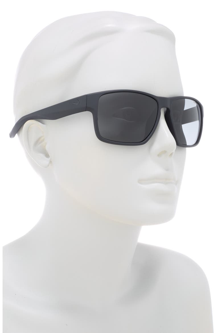 Essential Venture 59mm Square Sunglasses, Alternate, color, MATTE BLACK GREY LENS