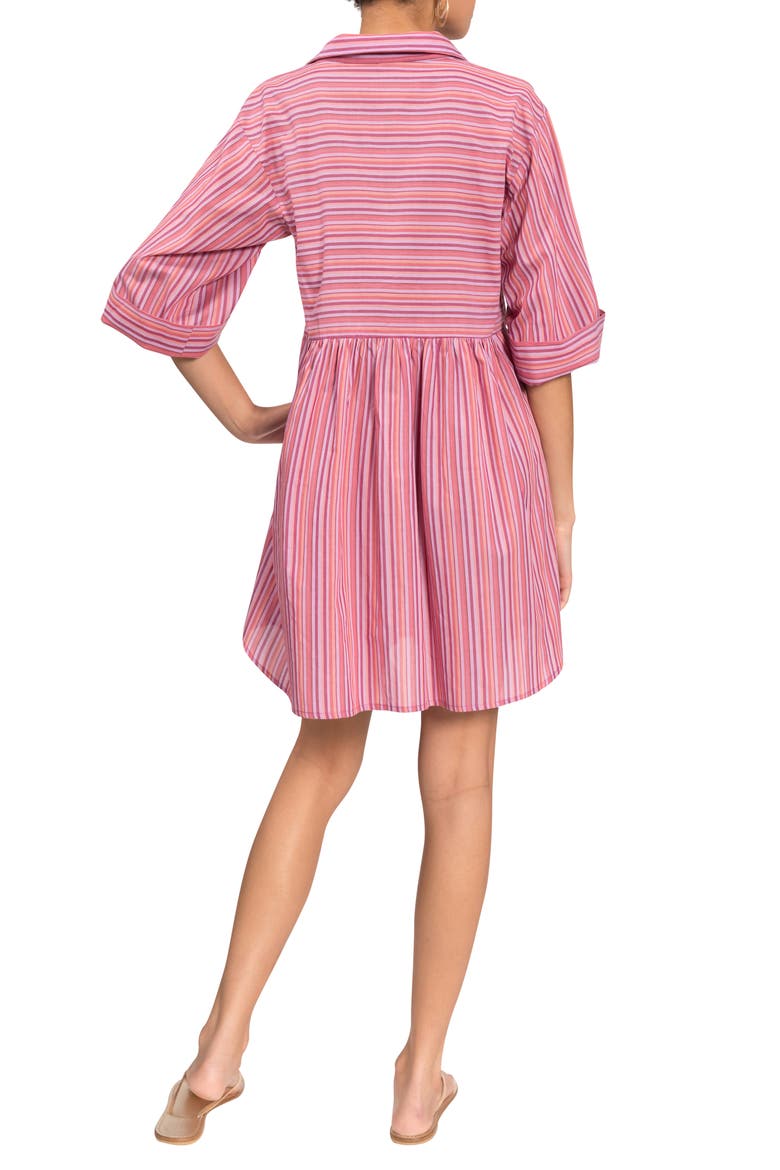 Georgina Stripe Cover-Up Minidress, Alternate, color, VERRY BERRY STRIPE
