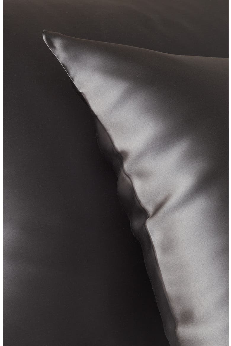 Set of 2 Silk Pillowcases, Alternate, color, GREY PEARL