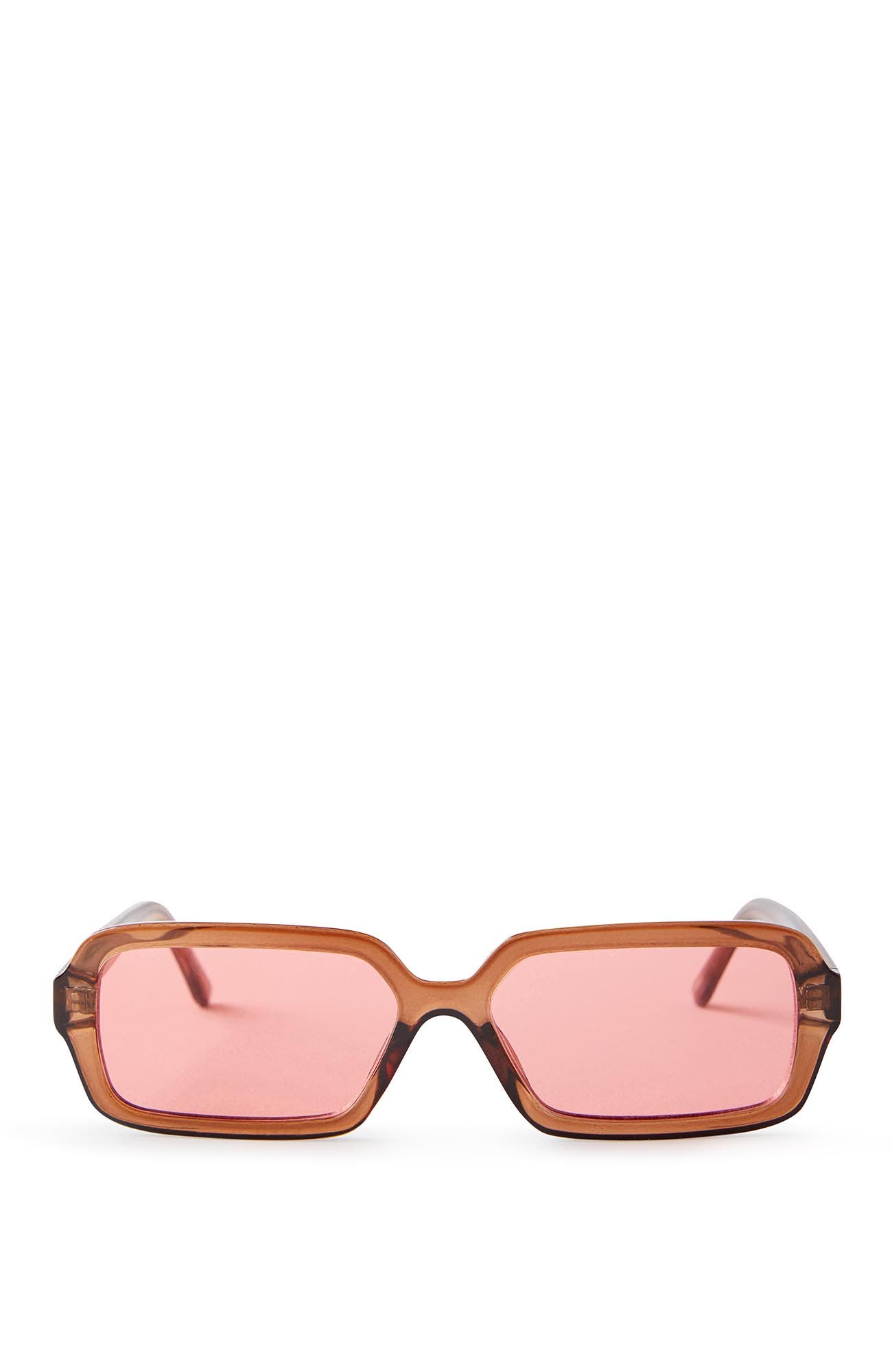 Cotton On Men's The Artist Sunglasses in Brown Crystal Pink 