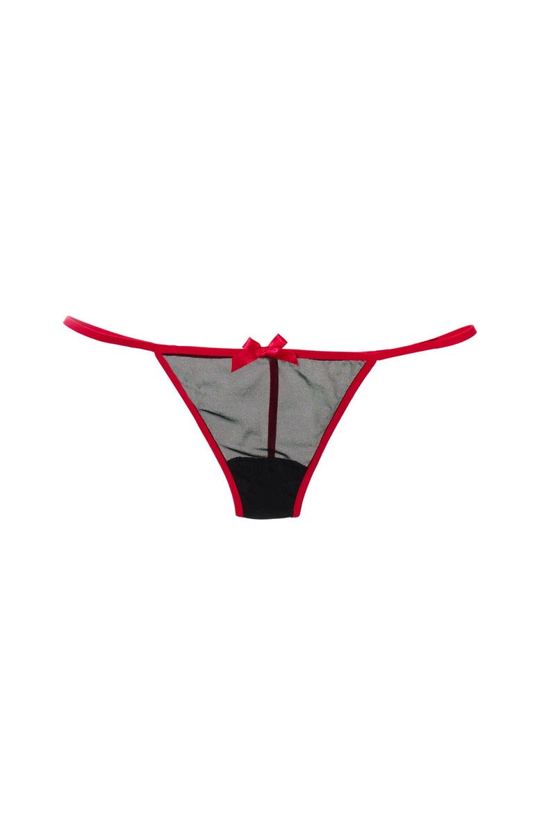 Adore Me Lyla G-String Panties, Alternate, color, Black