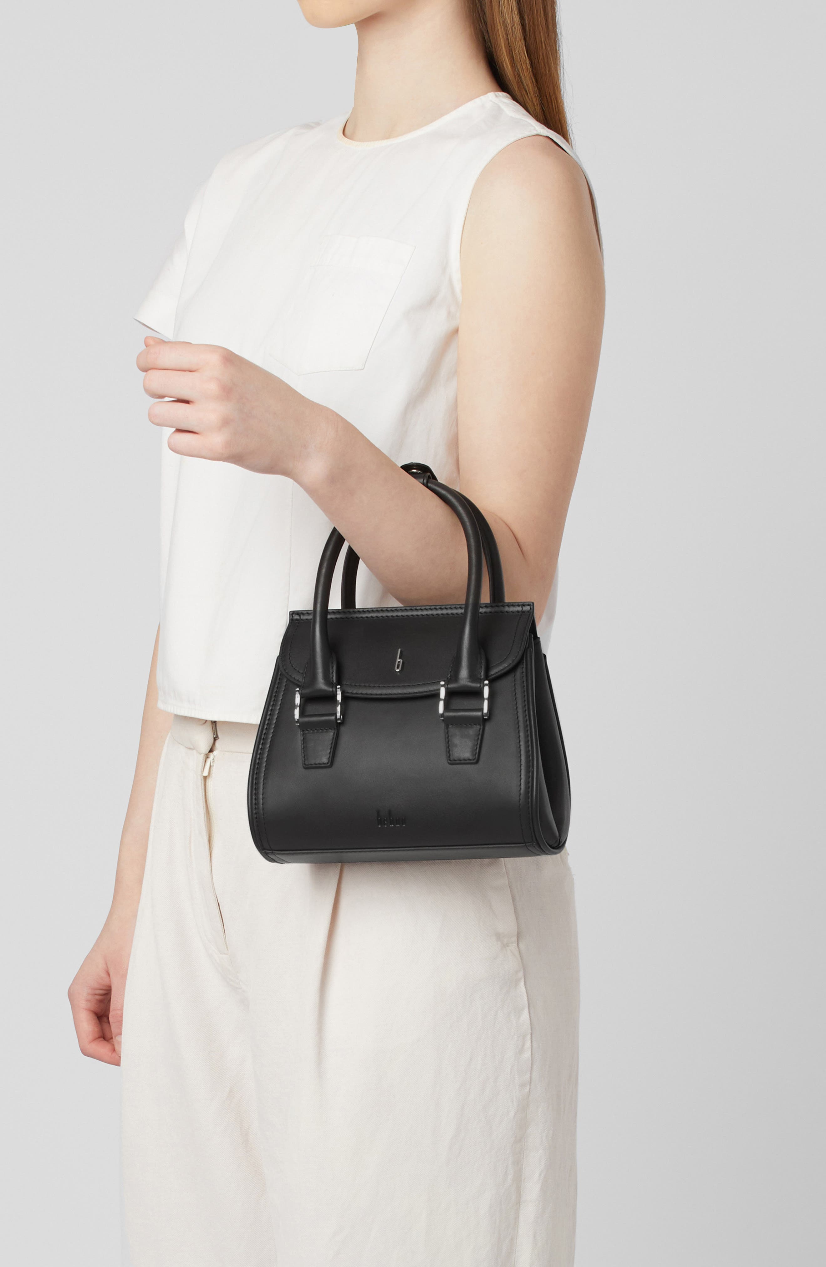 behno Mini Coco Leather Satchel, Alternate, color, 