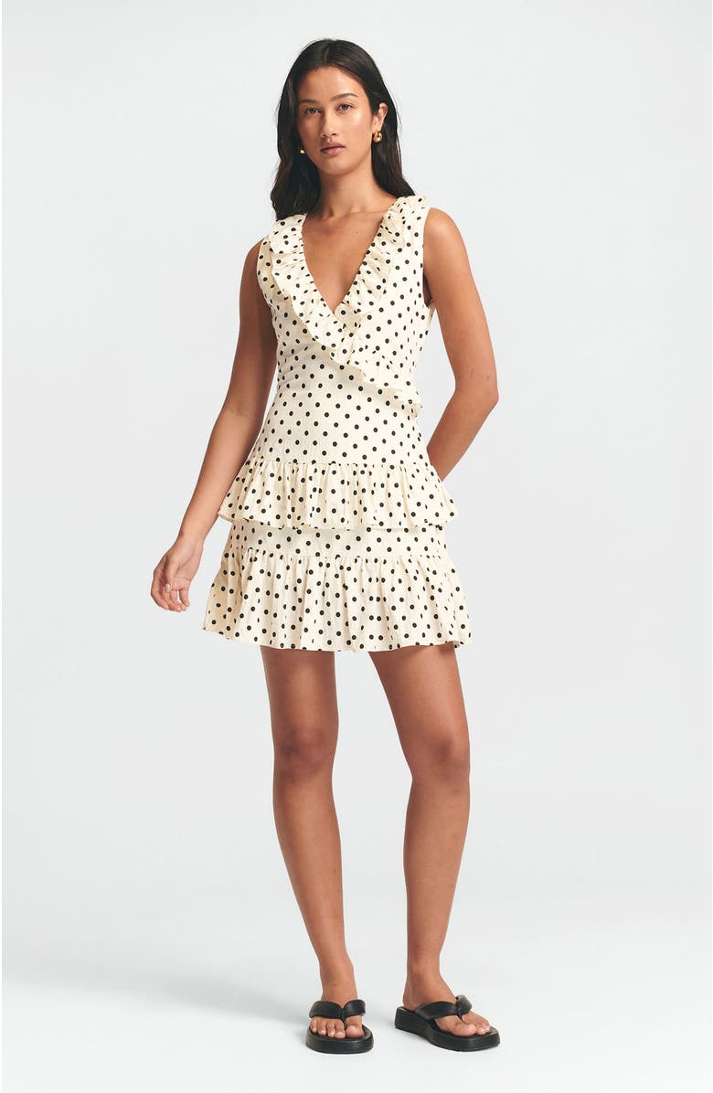 ST MRLO Jada Mini Dress, Main, color, Cream Base Spot