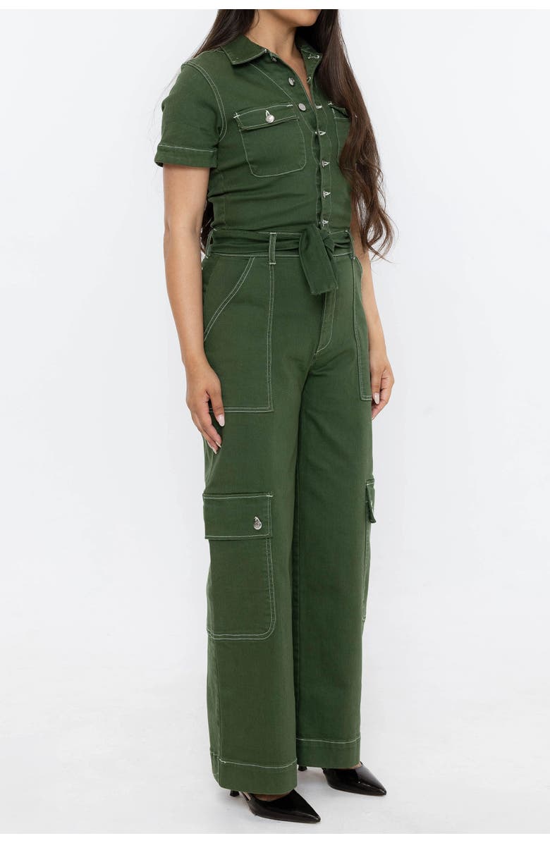 Rudes Denim The Saint Germain Jumpsuit, Main, color, Emerald