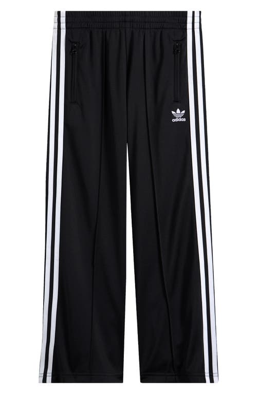 Adidas Originals 3 Stripes Wide Leg Pants In Black