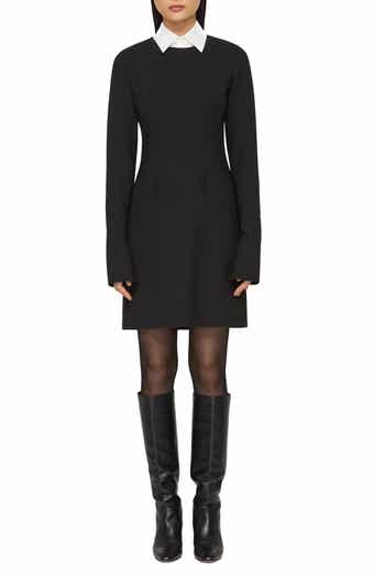 Lafayette 148 New York Long Sleeve Stretch Wool Sheath Dress