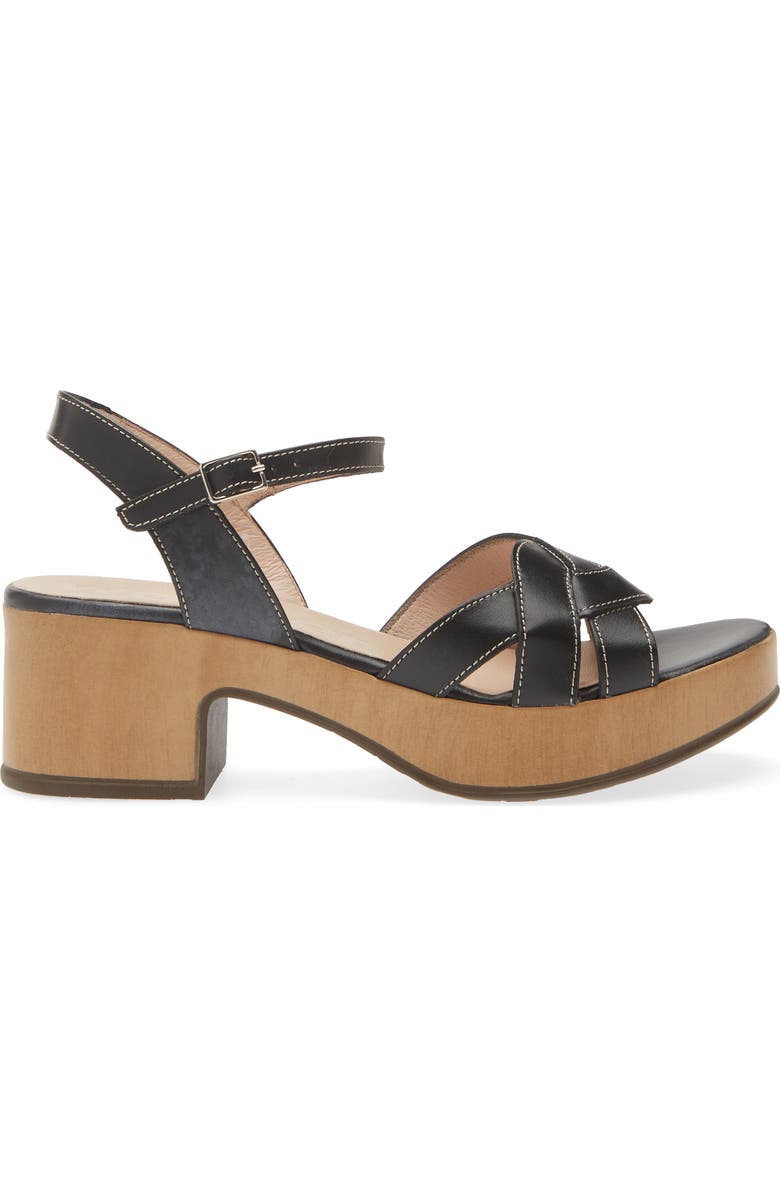 Wonders Ankle Strap Platform Sandal, Alternate, color, Tokat Black
