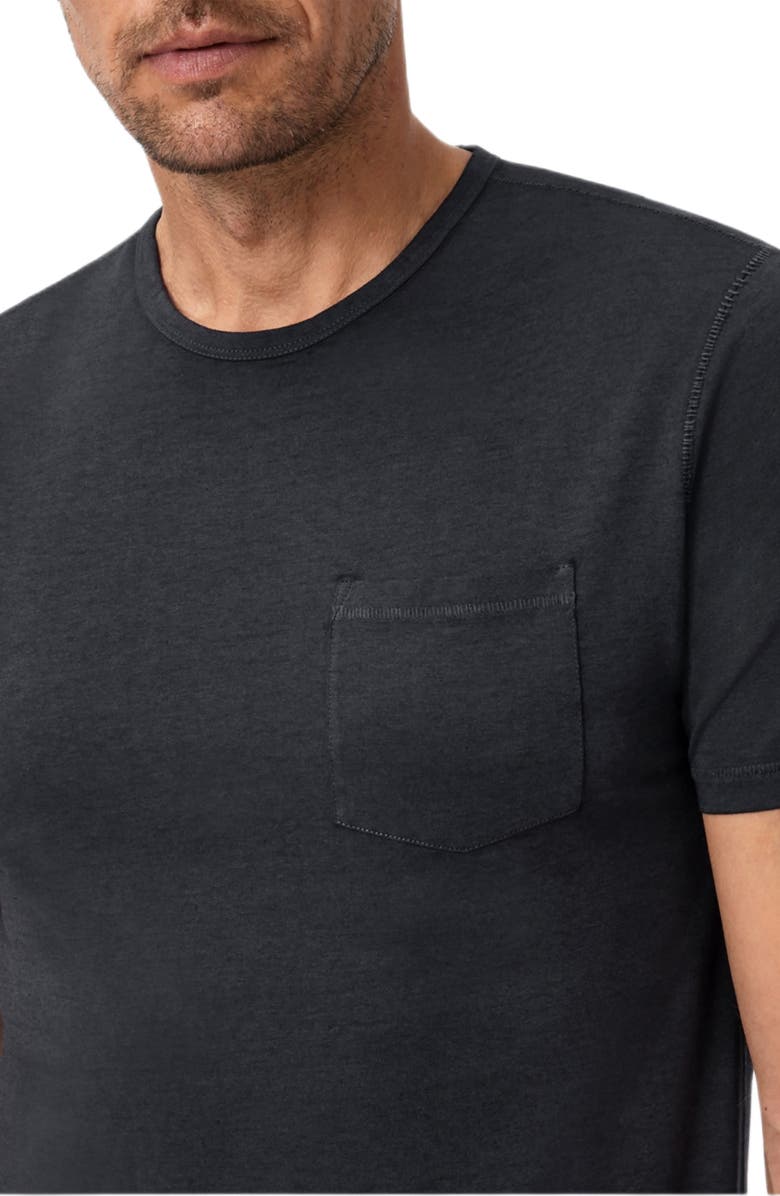 John Varvatos Bond Burnout Pocket T-Shirt, Alternate, color, Charcoal