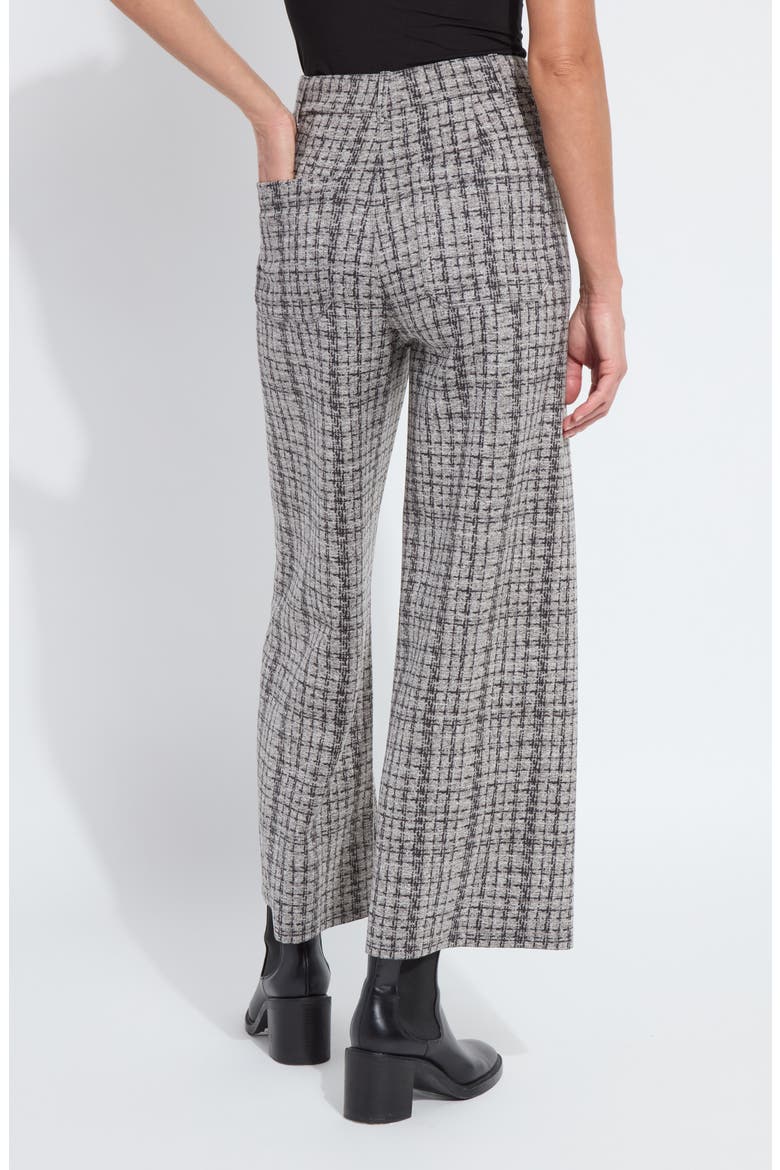 Erin Tweed Print Pull-On High Waist Ankle Wide Leg Pants, Alternate, color, LUSH TWEED TEXTURE