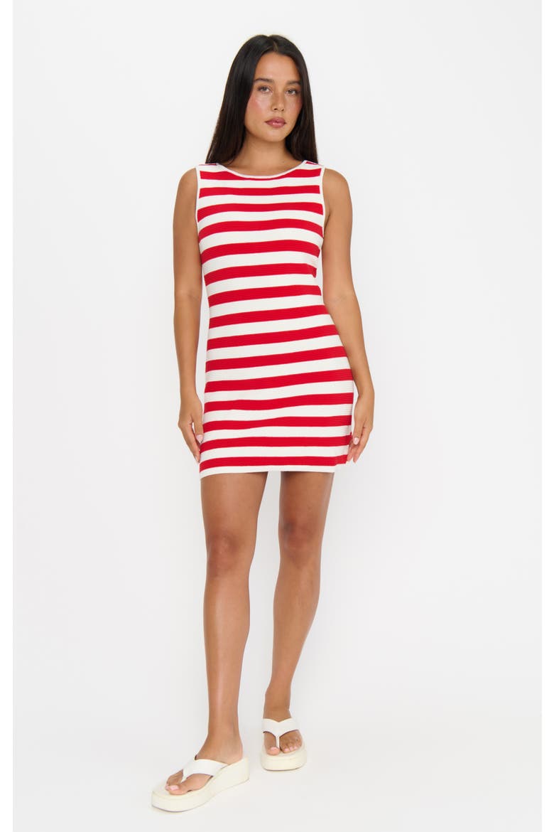 Cameron Mini Dress, Alternate, color, Red Stripe Delight Knit