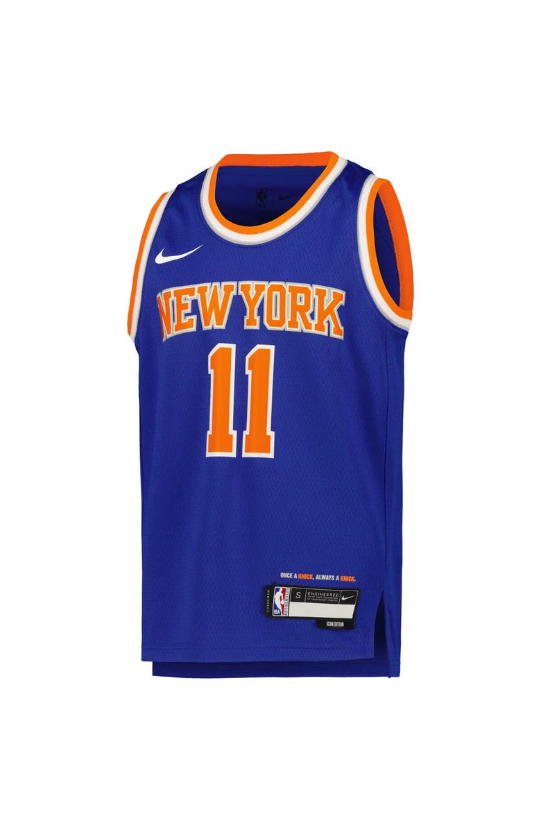 Nike Youth Nike Jalen Brunson Blue New York Knicks Swingman Jersey - Icon Edition, Alternate, color, Blue
