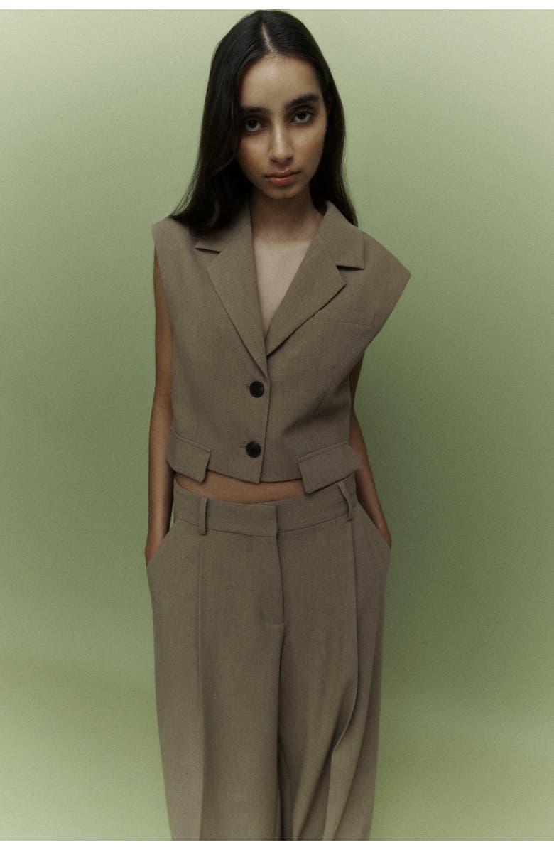 ONE OF OTHERS Crawford Vest, Alternate, color, Stone