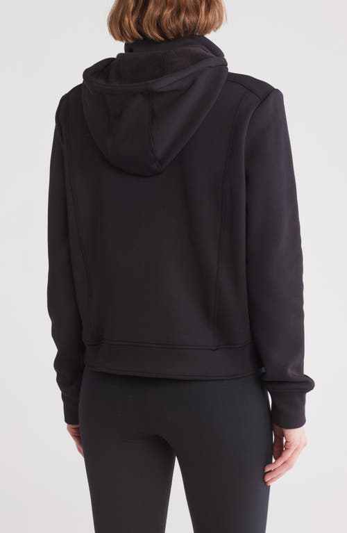 90 Degree By Reflex Scuba Fleece Full Zip Hoodie In Black