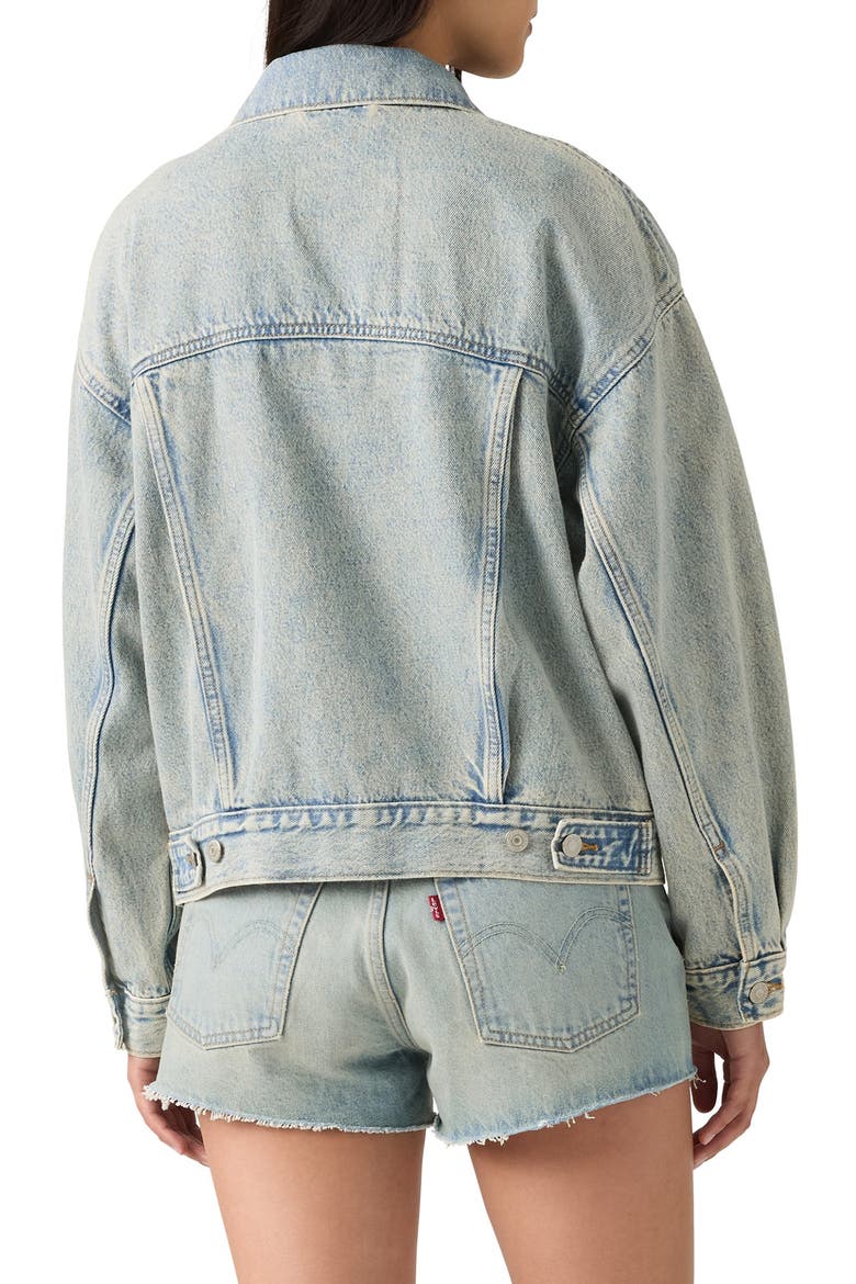 '90s Denim Trucker Jacket, Alternate, color, A LITTLE HAZY TRUCKER