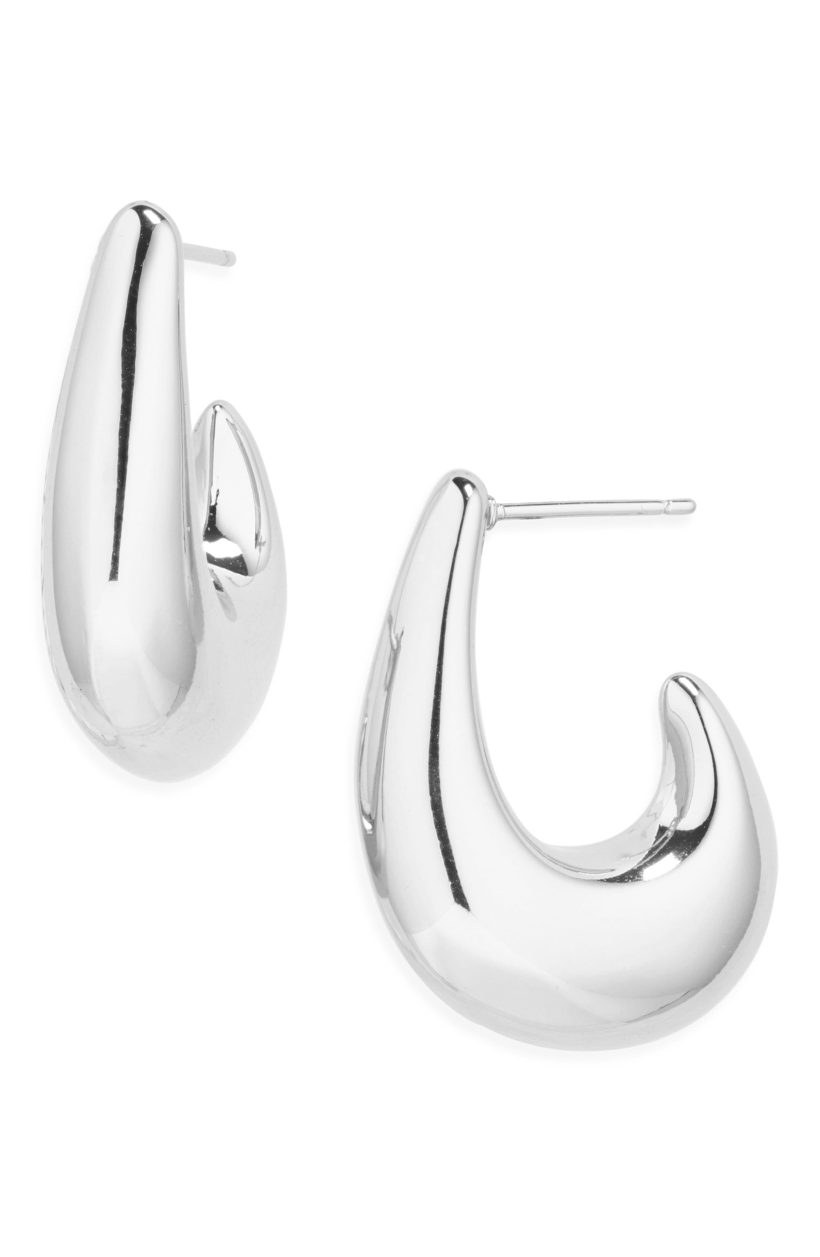 ARGENTO VIVO 'J' Hoop Earrings