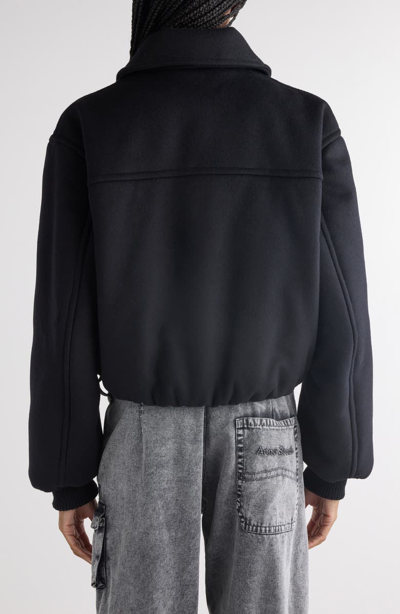 Acne Studios Owella Wool Blend Felt Bomber Jacket, Alternate, color, 