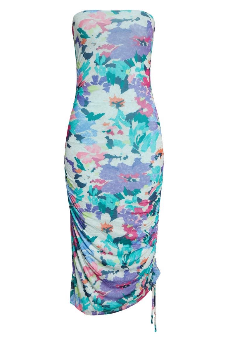 Giovanna Strapless Dress, Alternate, color, GARDEN MESH